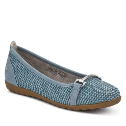 Buckle-Detailed Lightweight Pumps - Denim