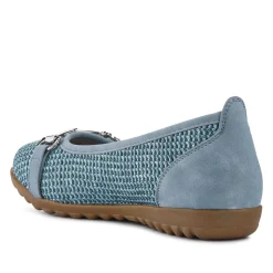 Buckle-Detailed Lightweight Pumps - Denim