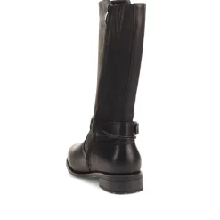 Buckle-Detailed Long Boots - Black