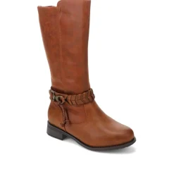 Buckle-Detailed Long Boots - Tan