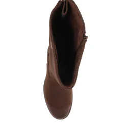 Buckle Detail Long Boots - Dark Brown