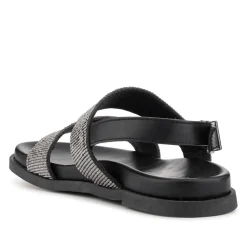 Buckled Slingback Sandals - Black