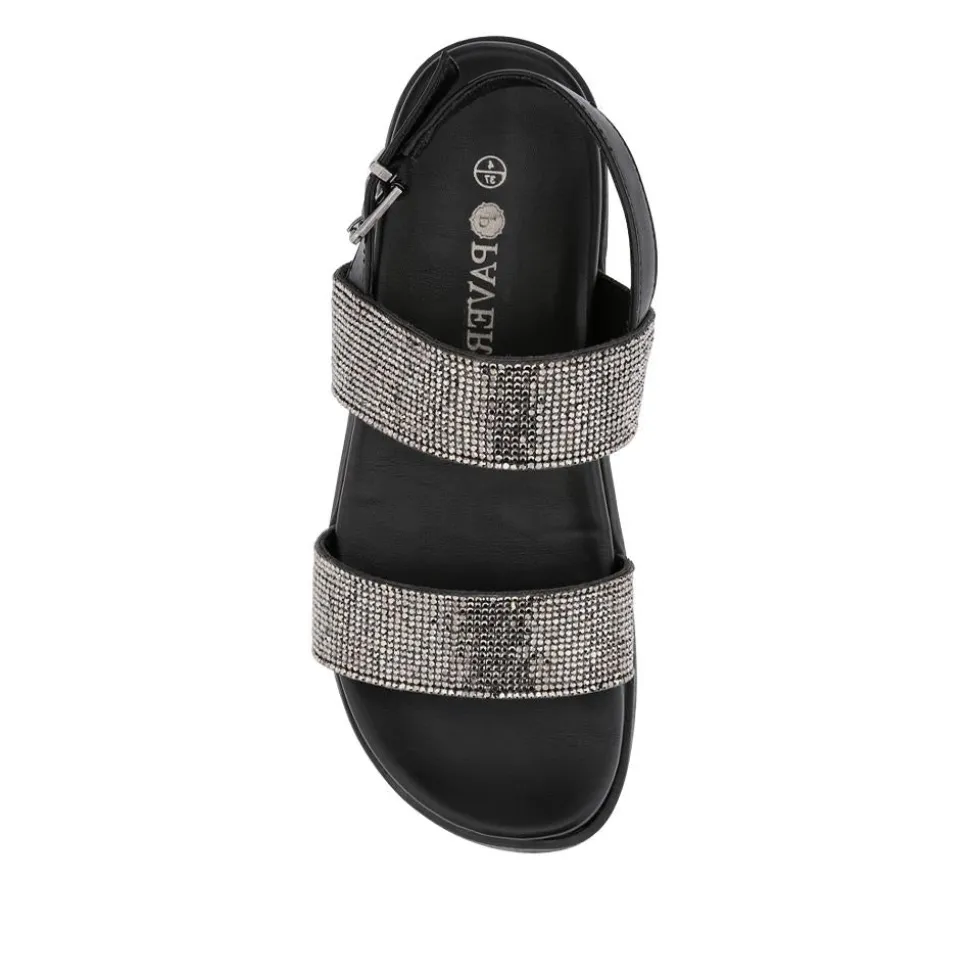 Buckled Slingback Sandals - Black