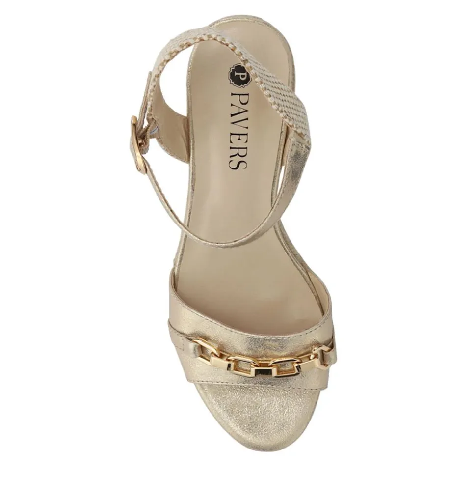 Buckled Wedge-Heel Espadrilles - Gold