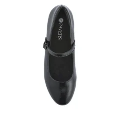 Buckle Fastening Mary Jane Ballet Pumps - Black Patent