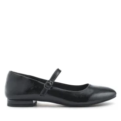 Buckle Fastening Mary Jane Ballet Pumps - Black Patent