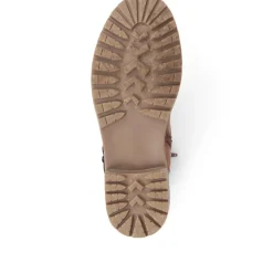 Buckle Mid Calf Boots - Tan
