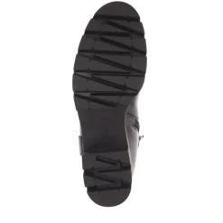 Buford Chunky Leather Ankle Boots - Black