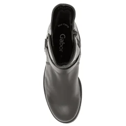 Buford Chunky Leather Ankle Boots - Black