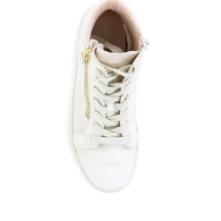 Bulner High Top Leather Trainers - Cream