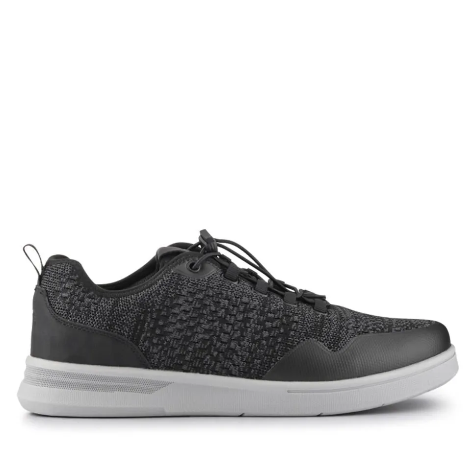 Bungee-Laced Memory Foam Shoes - Black