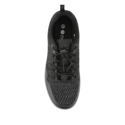 Bungee-Laced Memory Foam Shoes - Black