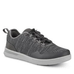 Bungee-Laced Memory Foam Shoes - Grey