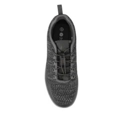 Bungee-Laced Memory Foam Shoes - Grey