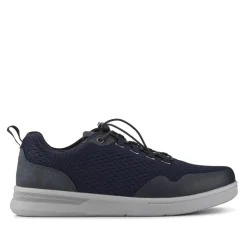 Bungee-Laced Memory Foam Shoes - Navy