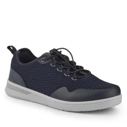 Bungee-Laced Memory Foam Shoes - Navy