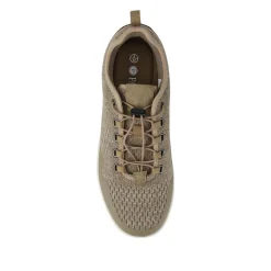 Bungee-Laced Memory Foam Shoes - Taupe