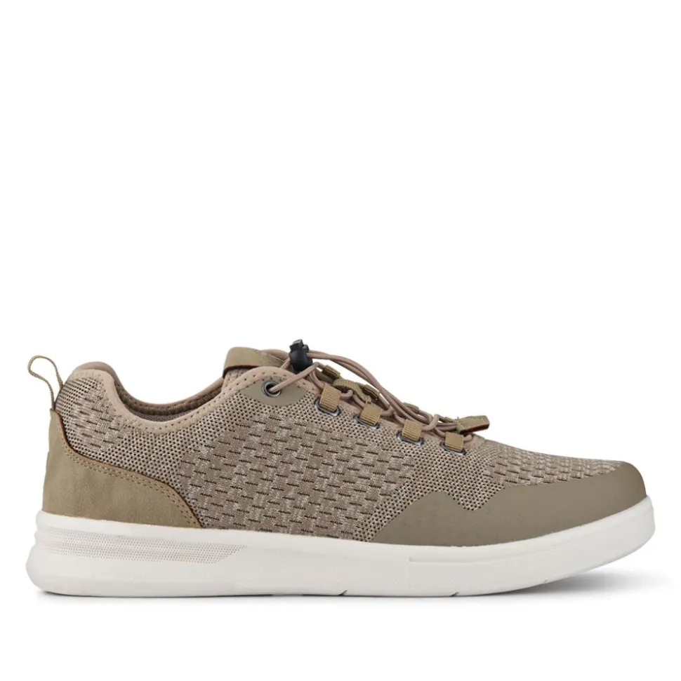 Bungee-Laced Memory Foam Shoes - Taupe