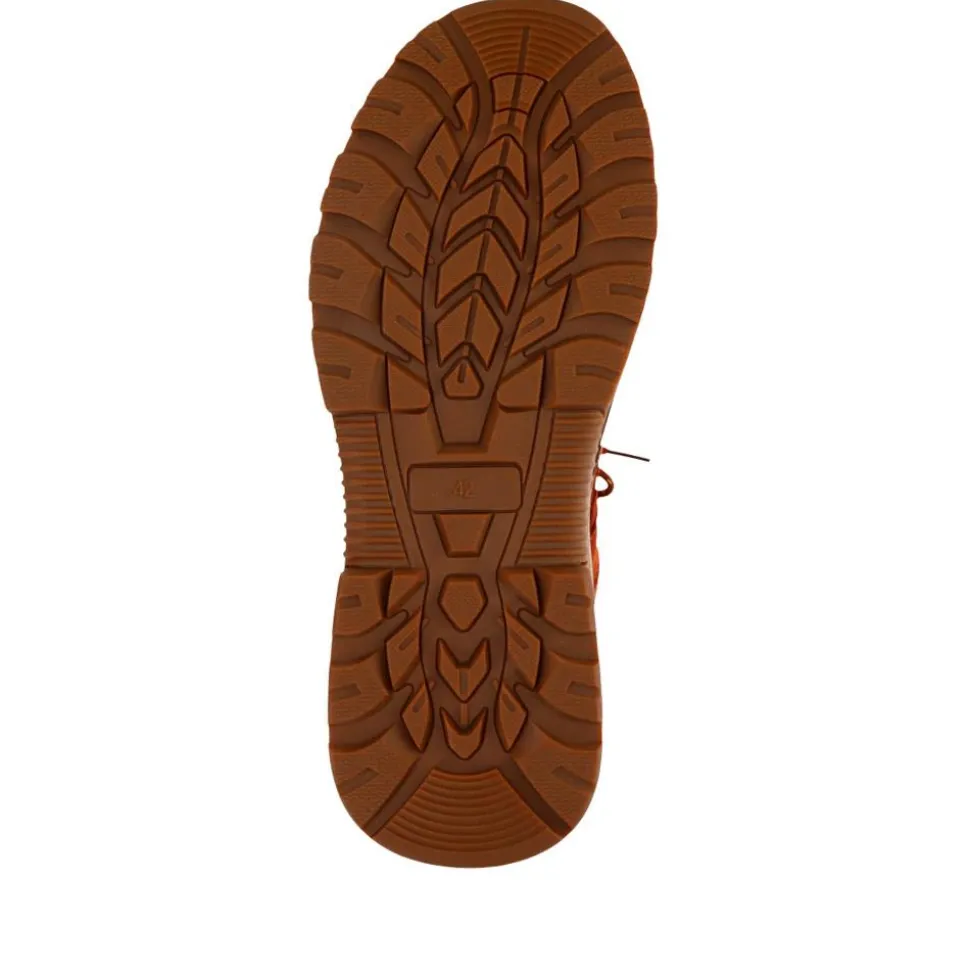 Bungee-Lace Leather Walking Boots - Tan