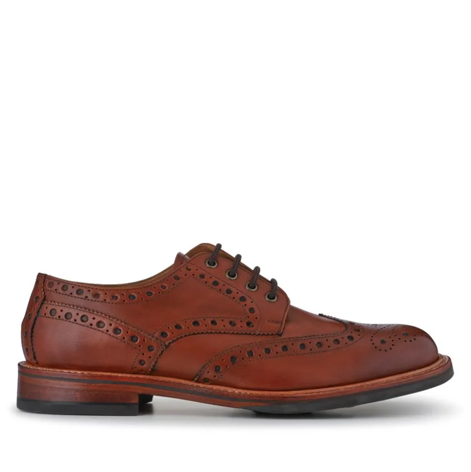 Bushwick1 Buffalo Leather Brogues - Cognac