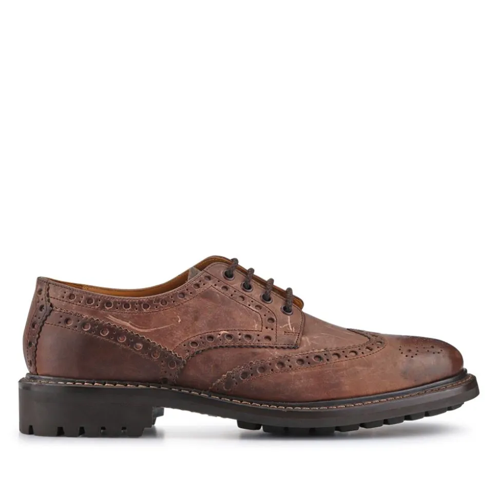 Bushwick Goodyear Welted Leather Brogues - Dark Brown