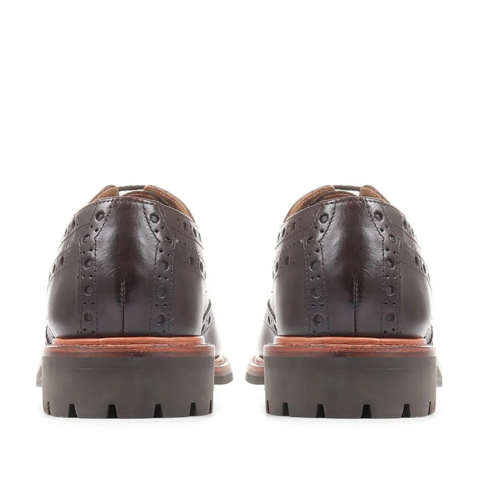 Bushwick Goodyear Welted Leather Brogues - Dark Brown