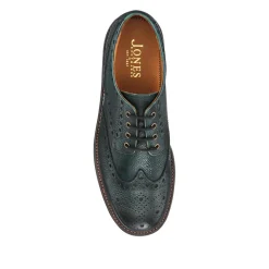 Bushwick1 Goodyear Welted Leather Brogues - Green Grain