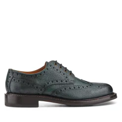 Bushwick1 Goodyear Welted Leather Brogues - Green Grain