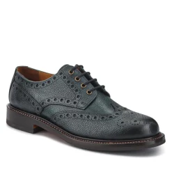 Bushwick1 Goodyear Welted Leather Brogues - Green Grain