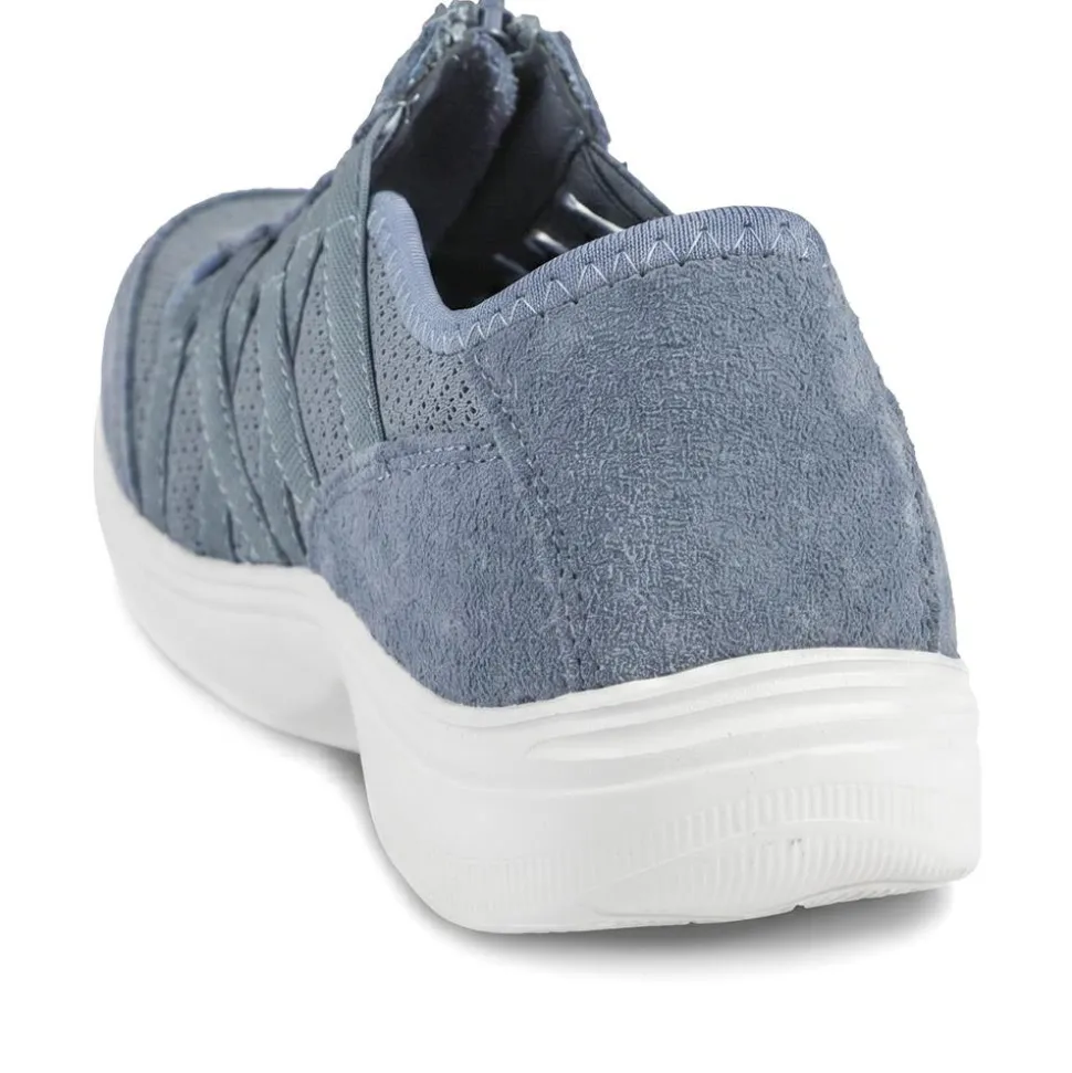 Callista EasyFit Extra Wide Zipped Upper Trainers - Denim