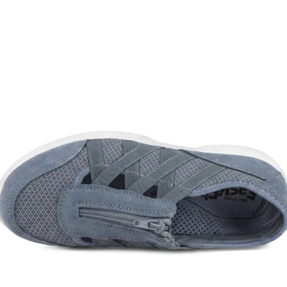 Callista EasyFit Extra Wide Zipped Upper Trainers - Denim