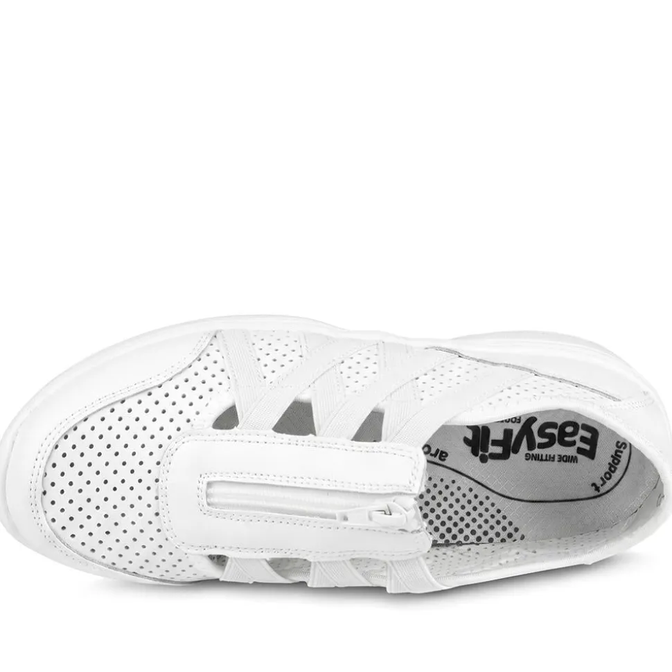 Callista EasyFit Extra Wide Zipped Upper Trainers - White
