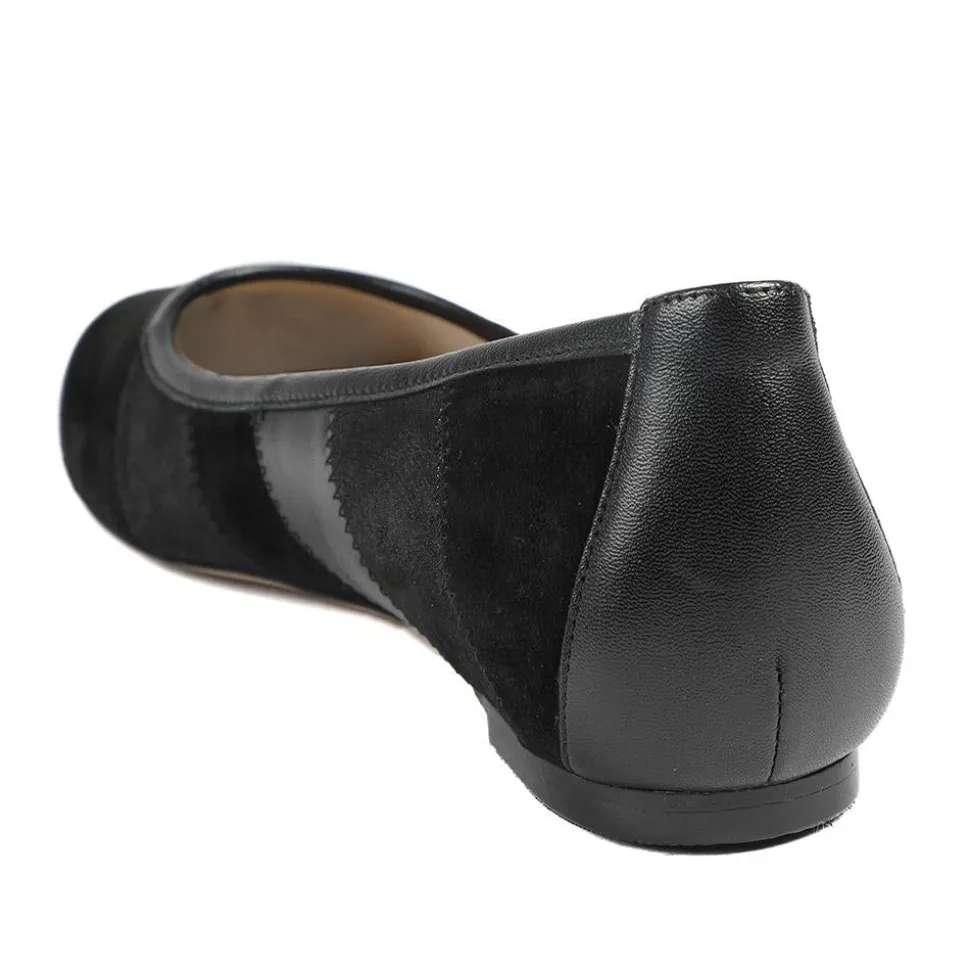 Caprice Leather Ballet Flats - Black