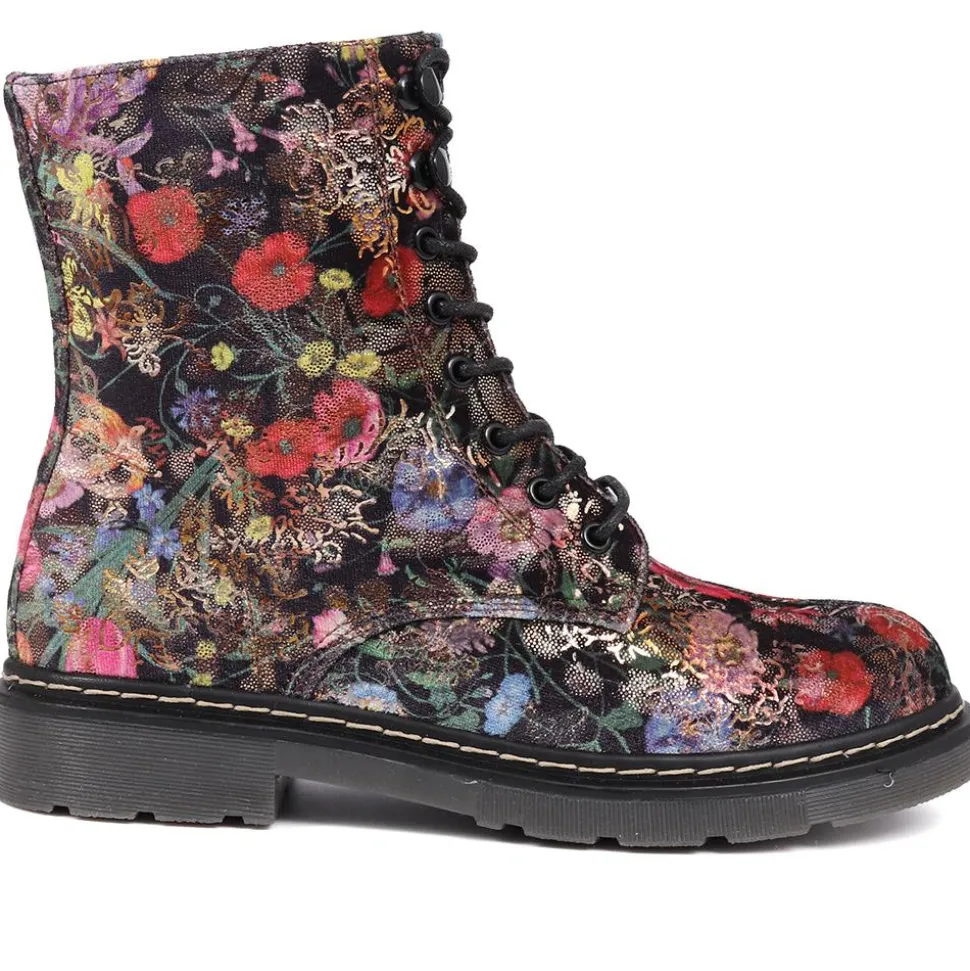 Casual Ankle Boots - Black Multi