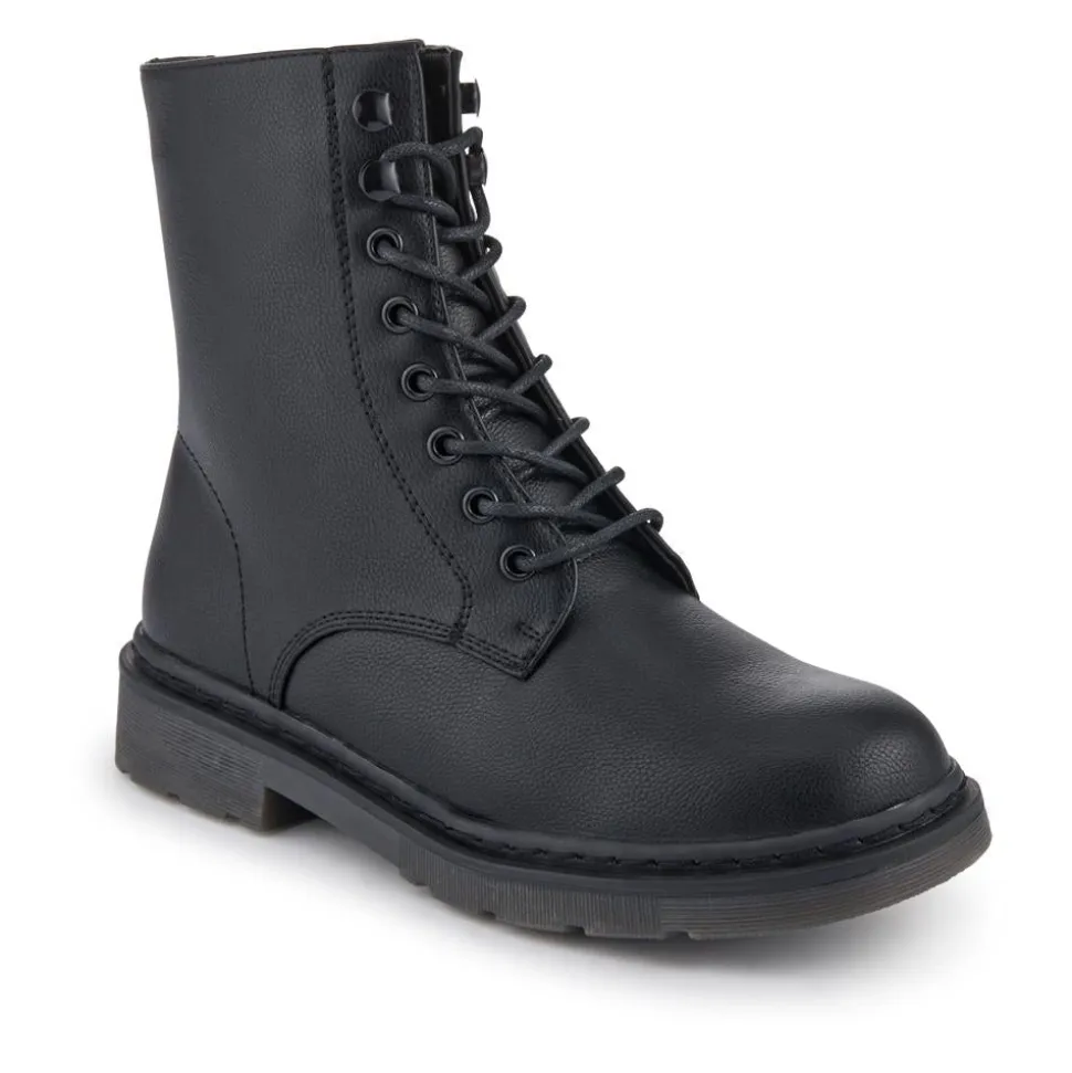 Casual Ankle Boots - Black Pu