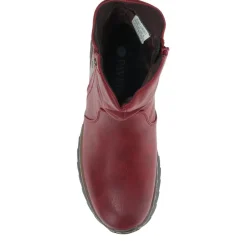 Casual Ankle Boots - Burgundy