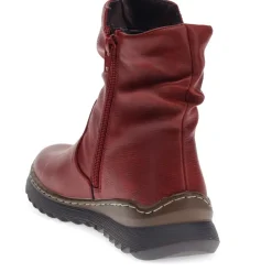 Casual Ankle Boots - Burgundy