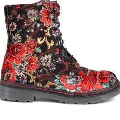 Casual Ankle Boots - Floral