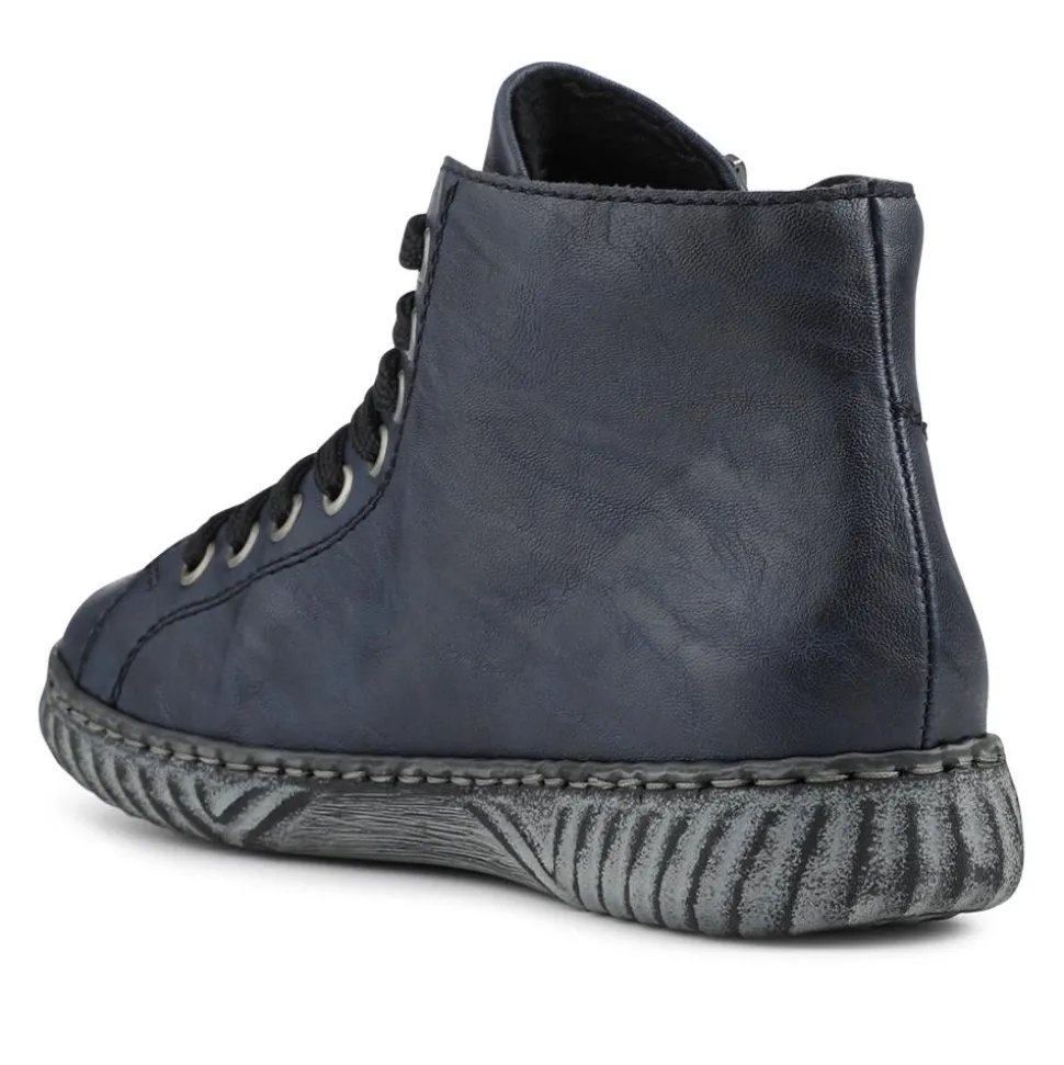 Casual Ankle Boots - Navy