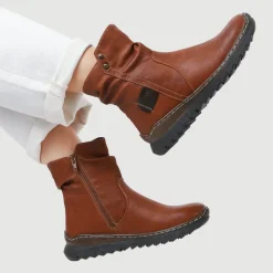Casual Ankle Boots - Tan