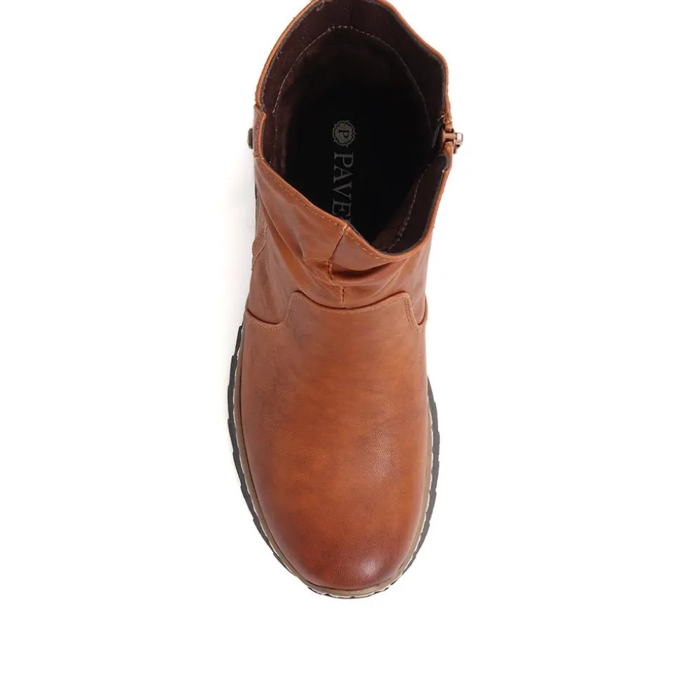 Casual Ankle Boots - Tan