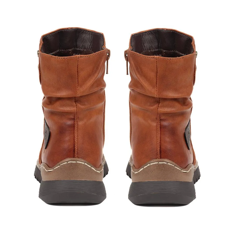 Casual Ankle Boots - Tan