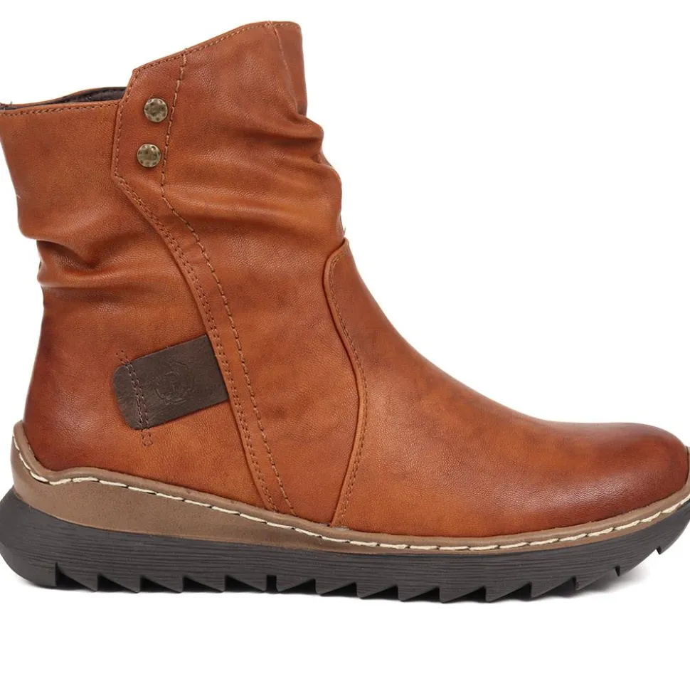 Casual Ankle Boots - Tan