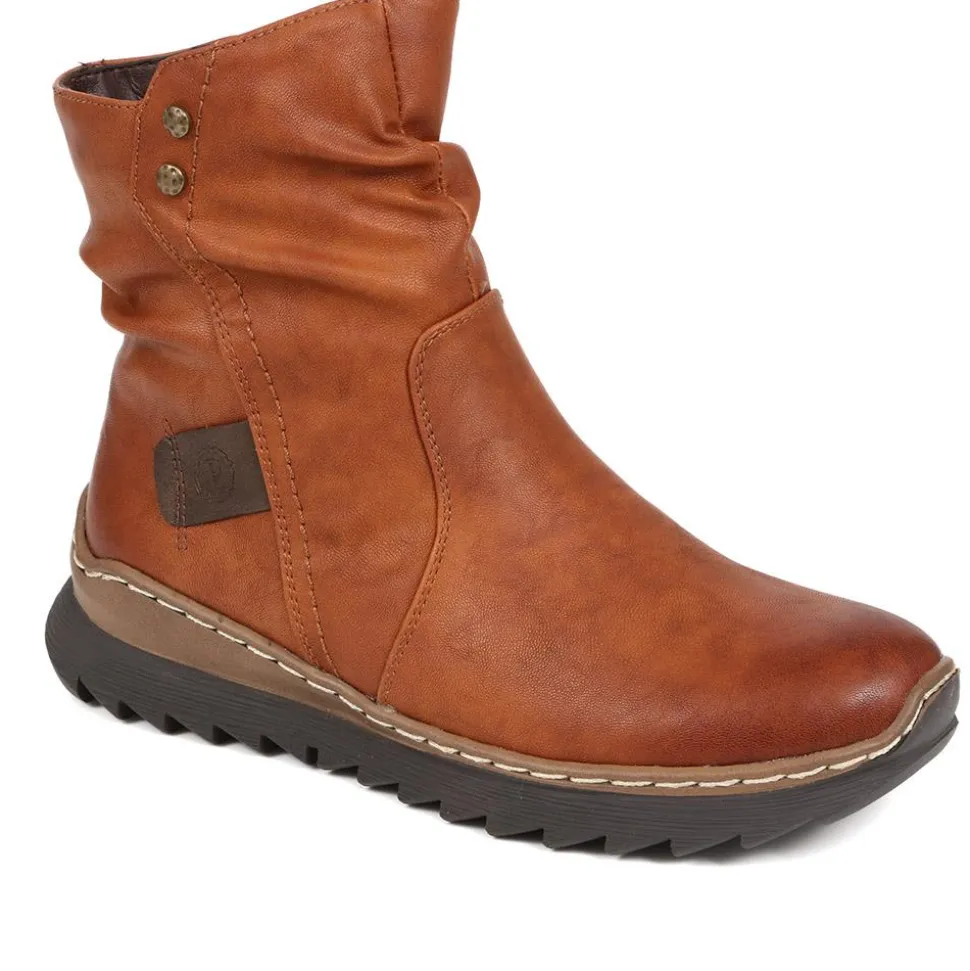 Casual Ankle Boots - Tan