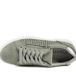 Casual Breathable Zip Trainers - Sage