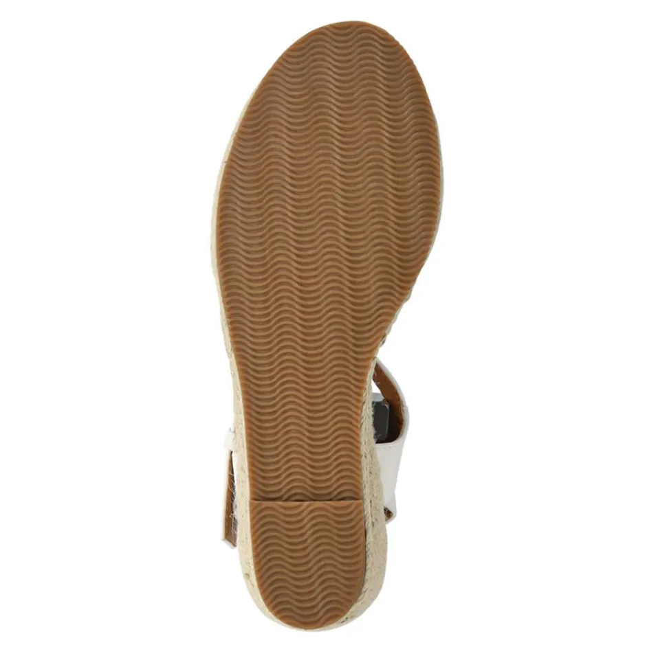 Casual Buckled Espadrilles - White