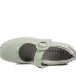 Casual Buckle Fasten Mary Janes - Sage