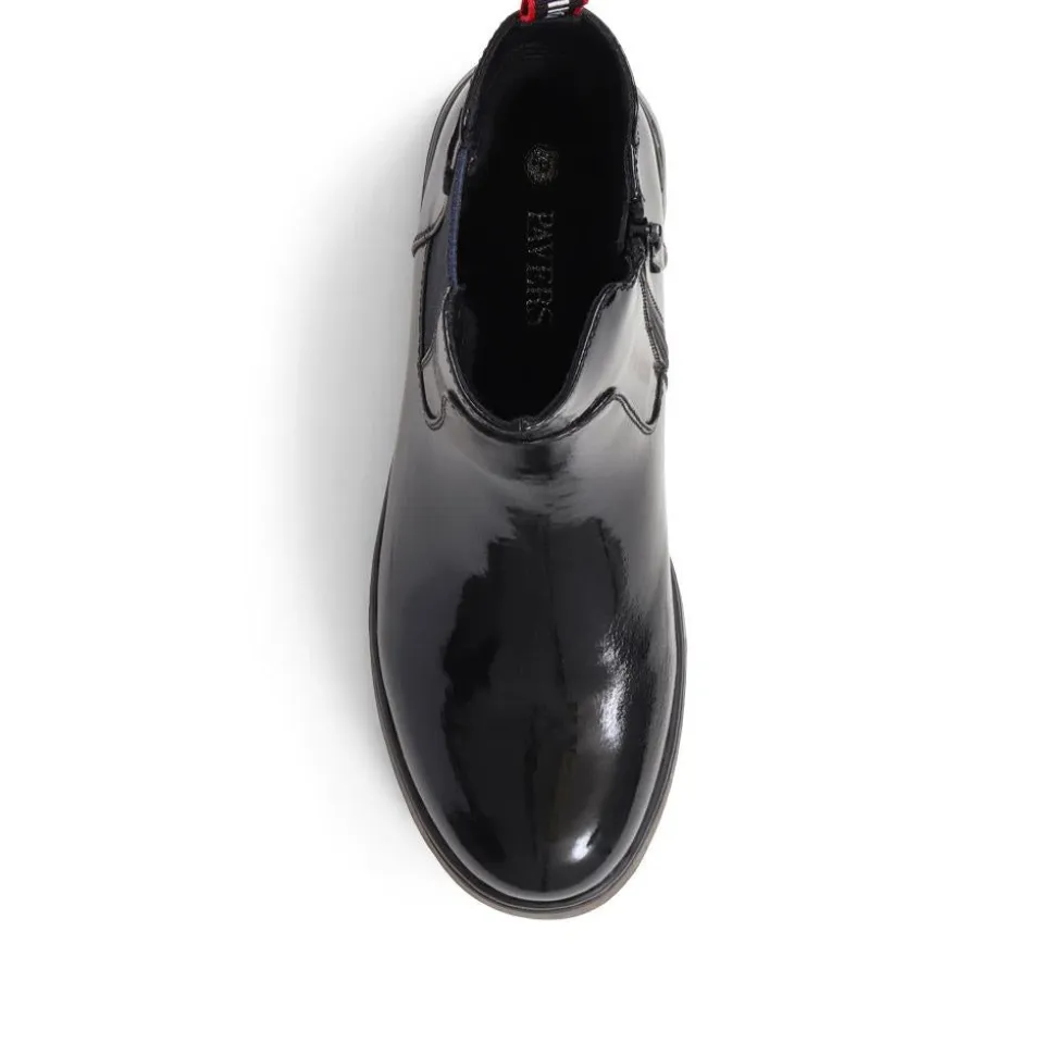 Casual Chelsea Boots - Black Patent