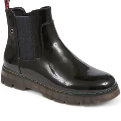 Casual Chelsea Boots - Black Patent