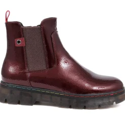 Casual Chelsea Boots - Burgundy Patent
